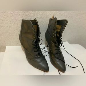 Santa Barbara Made in mexico Lace-Up Heels Shoes Bootie Women's sz 8